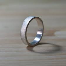 Mens Sterling Silver Wedding Band Ring Mens Wedding Band Personalized Classic Matte Wedding Band Mens Modern Wedding Ring Gift For Him