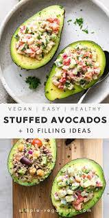 Stufed Avocados 10 Filling Ideas The Simple Veganista Avocado Recipes Healthy Vegetarian Vegan Recipes Healthy Vegan Snacks