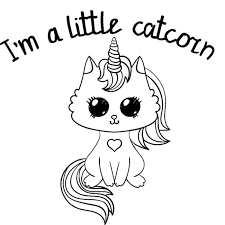 Cat color pages printable cat kitten printable coloring pages. Unicorn Cat Coloring Pages Coloring Home