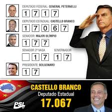 Major olímpio, líder do psl no senado, está cutucando o vespeiro bolsonarista. Deputado Castello Branco On Twitter Aquele Voto Para Resgatar Sp E O Brasil Valores Familia Etica Decencia Honestidade E Respeito Pelo Cidadao De Bem Bolsonaro Presidente 17 Major Olimpio Senador 177 General