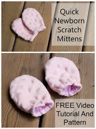 The mitten is constructed from three pieces: Adorably Soft Baby Scratch Mittens Free Sewing Video Tutorial Sew Modern Kids