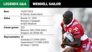 The rugby league great said he was compelled. Nrl 2020 Wendell Sailor Brisbane Broncos Legend Reflects On Career Nrl