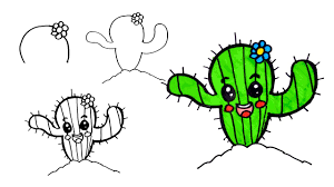 Learn how to draw a cactus with the help of our drawing lessons! How To Draw Cactus Step By Step Color Learning For Kids Easy Drawing Kids Drawing Social Useful Stuff Handy Tips