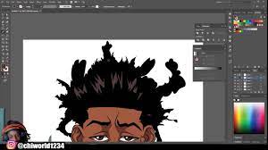 Now you can start drawing in their eyebrows and then the top lids of their eyes. Drawing Boondocks Style Live Adobe Illustrator Youtube