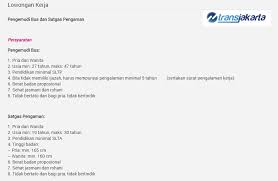 Rekrutmen yang dibuka mulai 26 september hingga 3 oktober 2017. Cara Melamar Lowongan Kerja Sebagai Supir Dan Satgas Pengaman Transjakarta Secara Online Dibacaonline