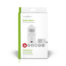 This motion detector alarm set has everything you need in a home security system: Motion Detection Alarm Battery Powered 1x Cr2032 3x Aa 85 Db Detector Range 6 M Activation Deactivation By Remote Control Remote Control Number Of Products In Package 3 White Nedis