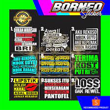 Apr 17, 2020 · siapa tahu pesan positif yang terdapat di dalamnya bisa membuatmu berubah menjadi pribadi yang lebih baik lagi. Sticker Kaca Stiker Kata Lucu Kaca Sticker Mobil Truck Shopee Indonesia