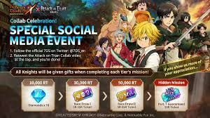 The Seven Deadly Sins Grand Cross On Twitter The Holy Knights Must Be Warned Of The Titans Arrival On Britannia Spread The Word By Retweeting The Above Teaser Trailer For A