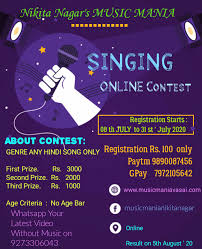 Read on to find the full schedule of our livestream classes where we teach you everything you need to know about designing with postermywall. Online Singing Contest For Aspiring Music Mania Nikita Nagar Facebook