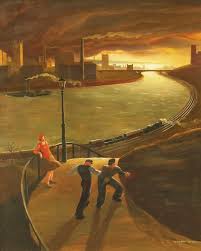 Duel Herbert Von Reyl Hanisch 1932 Cityscape Art Urban Landscape Nyc Art