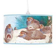 Partridge Birds Animal Wildlife Hanging Lamp Home Gifts Ideas Decor Special Unique Custom Individual Customized Diy Stuffed Animals Partridge Bird Pet Gifts
