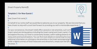 When you book and stay 10 nights at eligible hotels, you'll get 1 night free to redeem at a hotel of your choice. How To Write A Hotel Guest Welcome Letter Welcome Letter Templates