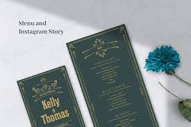 Ad Vintage Wedding Invitation Emerald By Uyo66 On Creativemarket Class In 2020 Vintage Wedding Invitations Classy Wedding Invitations Printing Wedding Invitations