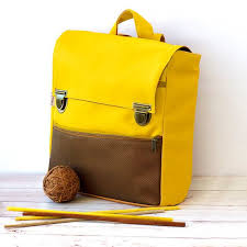 Eco Friendly College Bag Mustard Yellow Backpack Bag Vegan Etsy Yellow Backpack Bags College Bags
