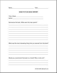 Book Report Forms Book Report Middle School Books Nonfiction