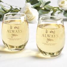 Though we try to package our glassware very carefully, we are unable to replace any can be personalized with your choice of design along with your names and wedding date in a variety of colors. Personalized 9 Oz Stemless Wine Glass Favors Beau Coup