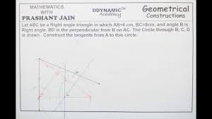 The green entry is animated when you move the slider control. Construction Of Pair Of Tangent Lines On Right Angle Triangle Youtube