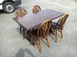 This includes a range of comfortable and stylish oak dining chairs and benches to go with your solid oak. Solid Oak 5ft Dining Table Amp 4 Wheel Back Chairs By 39 Jaycee 39 Can Deliver Brierley Hill Wolverhampton