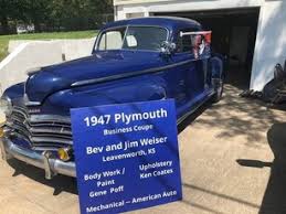 Image result for Chevron Blue 1947 Plymouth