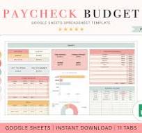 Paycheck Budget Spreadsheet | Google Sheets Template