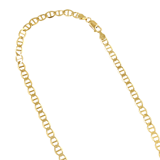 luxurman solid 10k gold mariner chain for men women 4 5mm wide