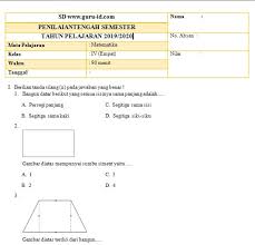 Demikianlah informasi yang bisa kami berikan kepada sahabat buku paket dimana saja berada, semoga buku yang telah sahabat unduh dapat memberikan manfaat. Contoh Soal Bangun Datar Kelas 4 Sd Terbaru 2019