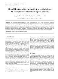 You may also see blank affidavit form examples. Pdf Mental Health And The Justice System In Zimbabwe An Interpretative Phenomenological Analysis