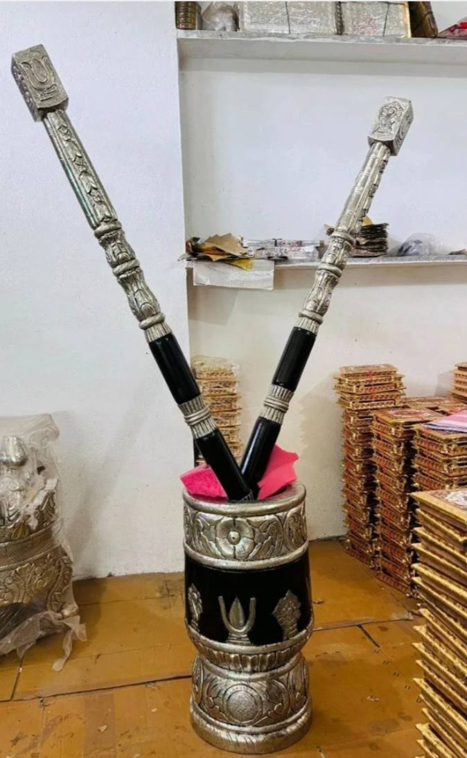 German Silver Plated Rolu Rokali with Namalu & 2 sticks product image