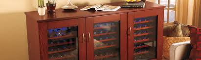 Refrigerated wine cabinets are quiet and are an attractive addition to your home. Wine Cabinets Wine Cooler Cabinets For Your Bottles
