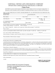 All beneficiaries listed on the policy/contract will then be contacted directly, receive a claim form packet in the mail, and speak with allianz about the claim process and paperwork. Central United Life Vision Fill Online Printable Fillable Blank Pdffiller