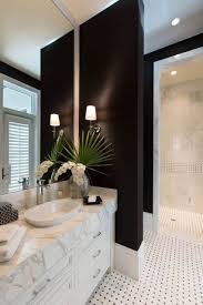 Black And White Accent Wall Bathroom 9 Inspiring Black Accent Walls That Look Gorgeous White Bathroom Designs Bathroom Design Bathroom Decor