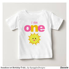 1st Birthday Boy T Shirt Sunshine 1st Birthday T Shirt Toddler Baby Kid Zazzle Com Baby Boy First Birthday 1st Birthday Shirts Birthday Shirts