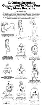 12 Office Stretches Guaranteed To Make Your Day More Bearable Office Yoga Office Exercise Workout For Beginners