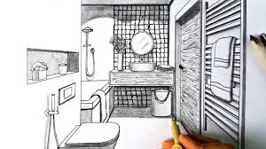 Contemporary bathroom by boscolo interior design, via houzz Drawing A Bathroom In One Point Perspective Timelapse Practice One Point Perspective Perspective Drawing Architecture Drawing