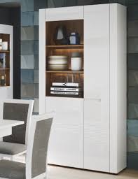 Our selection of glass curio cabinets are going fast. Calvino Display Cabinet In High Gloss White Walnut Furniturefactor Co Uk