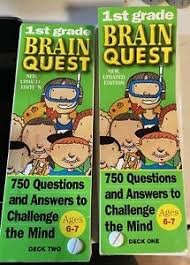 A first grade math cur. Brain Quest 1st Grade Educational Trivia Decks 1 2 Learning Game Ages 6 7 Ebay