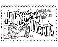 Usa Printables Pennsylvania State Stamp Us States Coloring Pages Coloring Pages Coloring Book Pages Coloring Books
