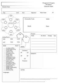 And good luck with the game. Pnp Character Sheets