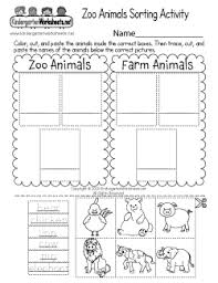 free zoo worksheets for kindergarten learning with cute animals