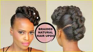 Goddess braids faux hawk hairstyle. Faux French Braid Updo Natural Hair Tutorial Youtube