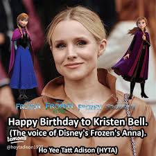 Selamat Hari Jadi Kristen Bell, Suara Anna dalam Filem Disney Frozen