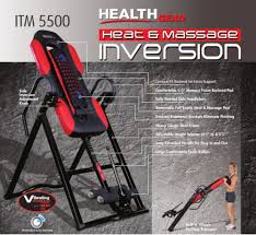 Health Gear Itm5500 Advanced Technology Inversion Table With Vibro Massage And Heat Heavy Duty Up To 300 Lbs Want In 2020 Inversion Table Inversions Heat Therapy