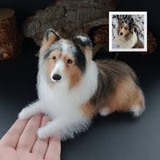 Miniature Crochet Custom Shetland Sheepdog Sable Sheltie Etsy Realistic Stuffed Animals Gifts For Dog Owners Animals