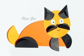 поделки из цветной бумаги для детей на новый год Applikaciya Iz Krugov Quot Koshka Quot Dibujos En Cuadricula Arte Para Ninos Arte Circular