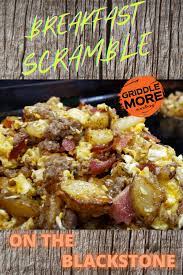How To Make A Breakfast Scramble On The Blackstone Griddle Griddle Recipes Grilling Recipes Cooking Recipes