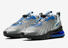 The Nike Air Max 270 React Eng Adds A Sporty Silver And Blue Upper In 2020 Nike Air Max Nike Air Nike