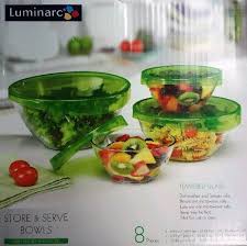 Maybe you would like to learn more about one of these? Luminarc Store Serve 8 Piece Bowl And Lid Set By Luminarc 19 95 Bpa Free Plastic Lids 8 Pc Set Store And Serve Bowls Tempered Glass Bowls Dishwasher Fr