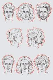 54 Ideas For How To Draw Body Male Anime Anime Body Draw Ideas Male Curly Hair Drawing Boy Hair Drawing Hair Sketch