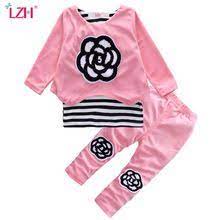 lzh yenidogan giysileri 2017 sonbahar kis bebek kiz giysi set t shirt pantolon 2 adet b kiz bebek kiyafetleri yeni yuruyen bebek kiyafetleri bebek gomlekleri