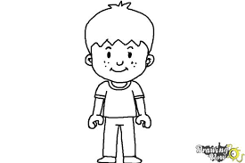 Learn how to draw little boy pictures using these outlines or print just for coloring. How To Draw A Little Boy Drawingnow
